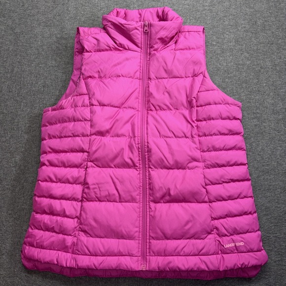 land's end Jackets & Blazers - Lands' End Puffer Vest Gorpcore Down Size Medium 10-12 Pink
